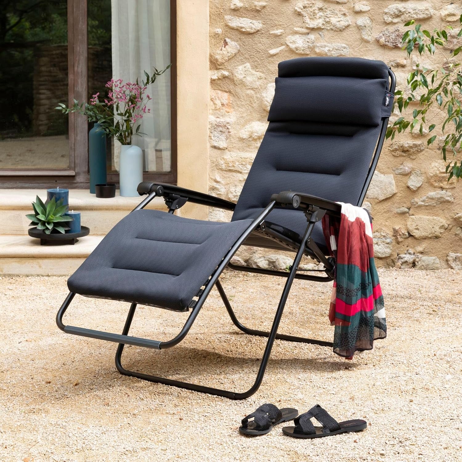 Thumbnail 6 de Lafuma MOBILIER – Fauteuil Matelassé Relax Zéro Gravité, Chaise Longue Pliante Jardin et Intérieur