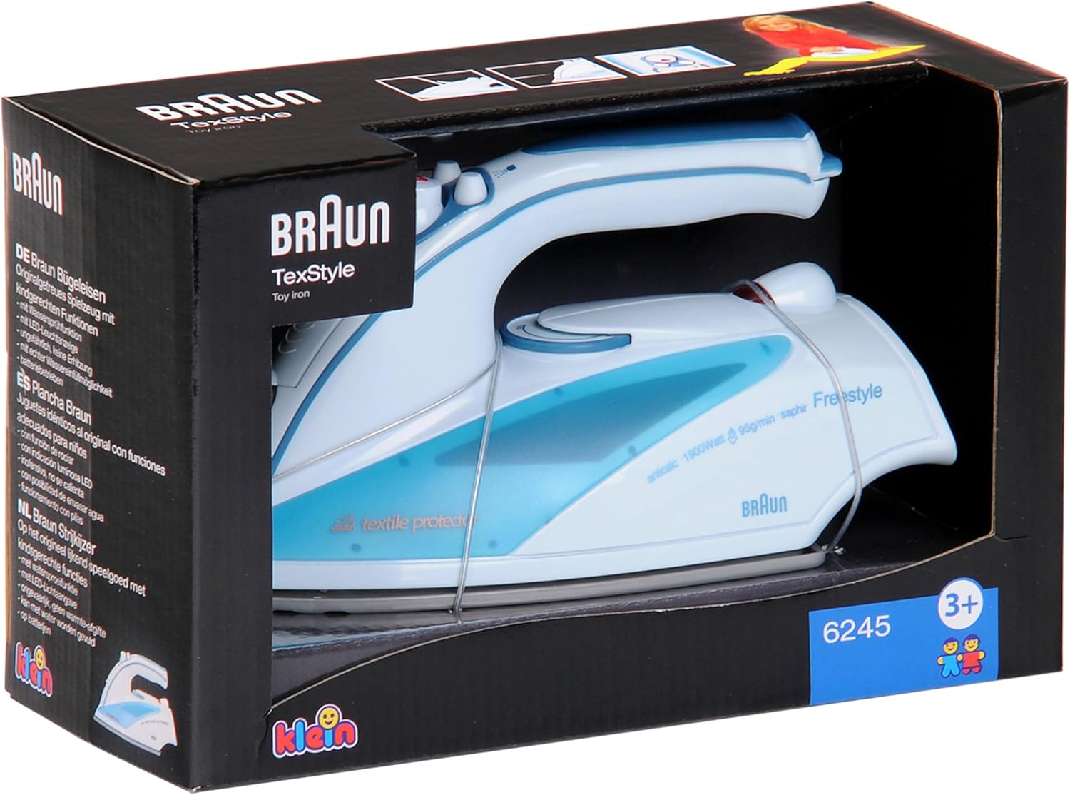 Detalle 1 de Theo Klein 6245 ferro da stiro Braun per bambini a batteria con LED