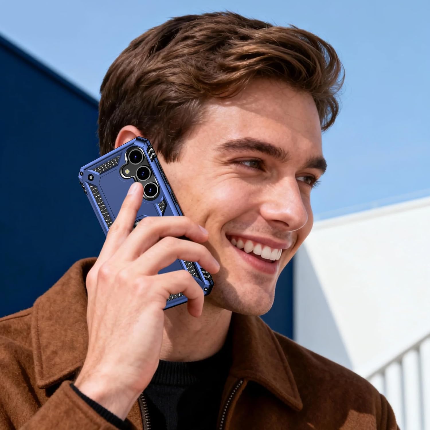 Thumbnail 5 de Aozuoton for Samsung Galaxy S24 case with screen protector and 360° rotatable kickstand