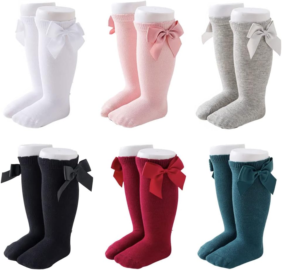 Detalle de FedMois 6 Pairs Baby Girls Knee High Socks