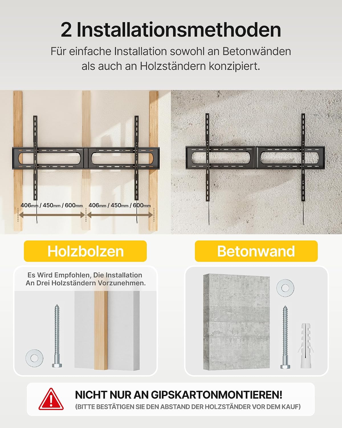 Detalle 1 de monTEK Heavy Duty TV Wandhalterung bis 136 kg