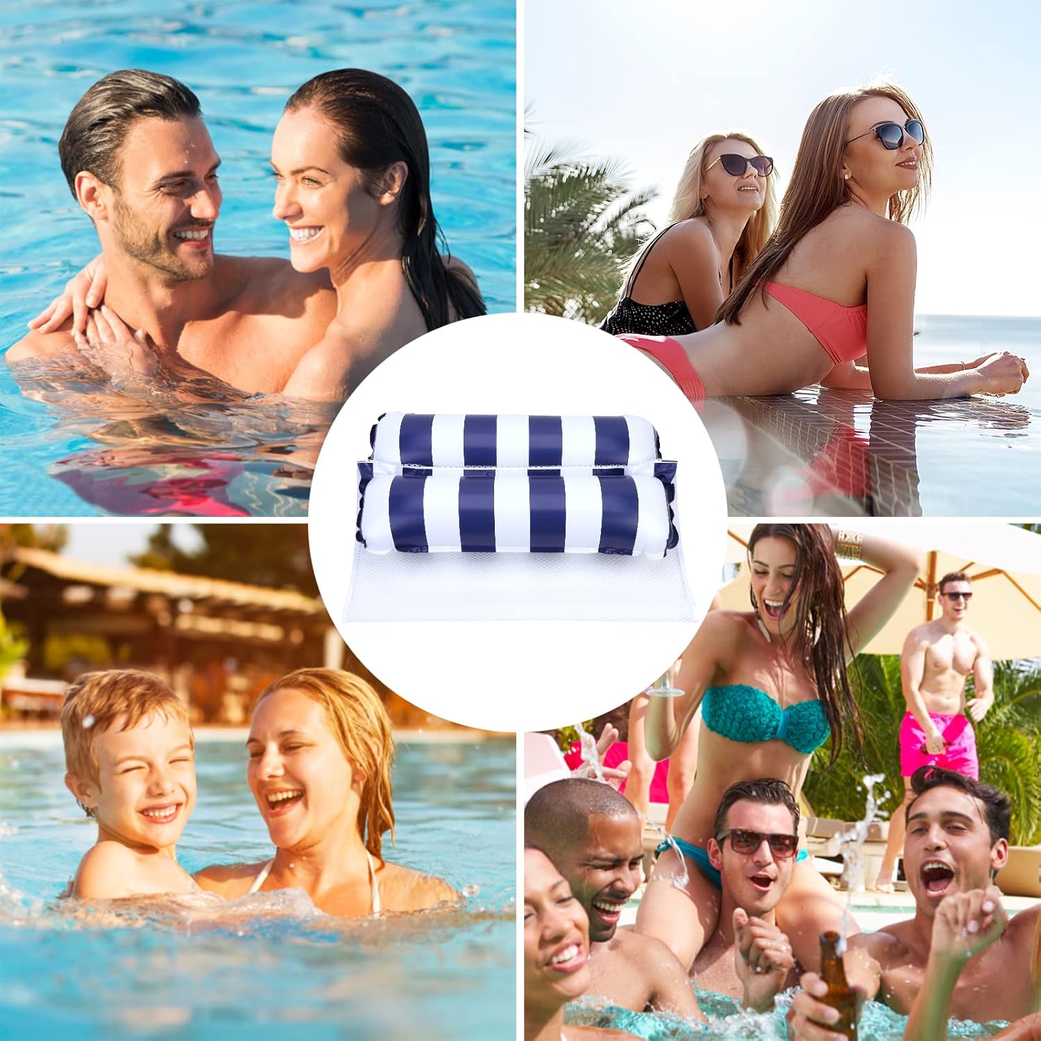 Thumbnail 6 de Arbolisse Luftmatratze Pool Zubehör Spaß – 4-in-1 Wasserhängematte, 2 Stück
