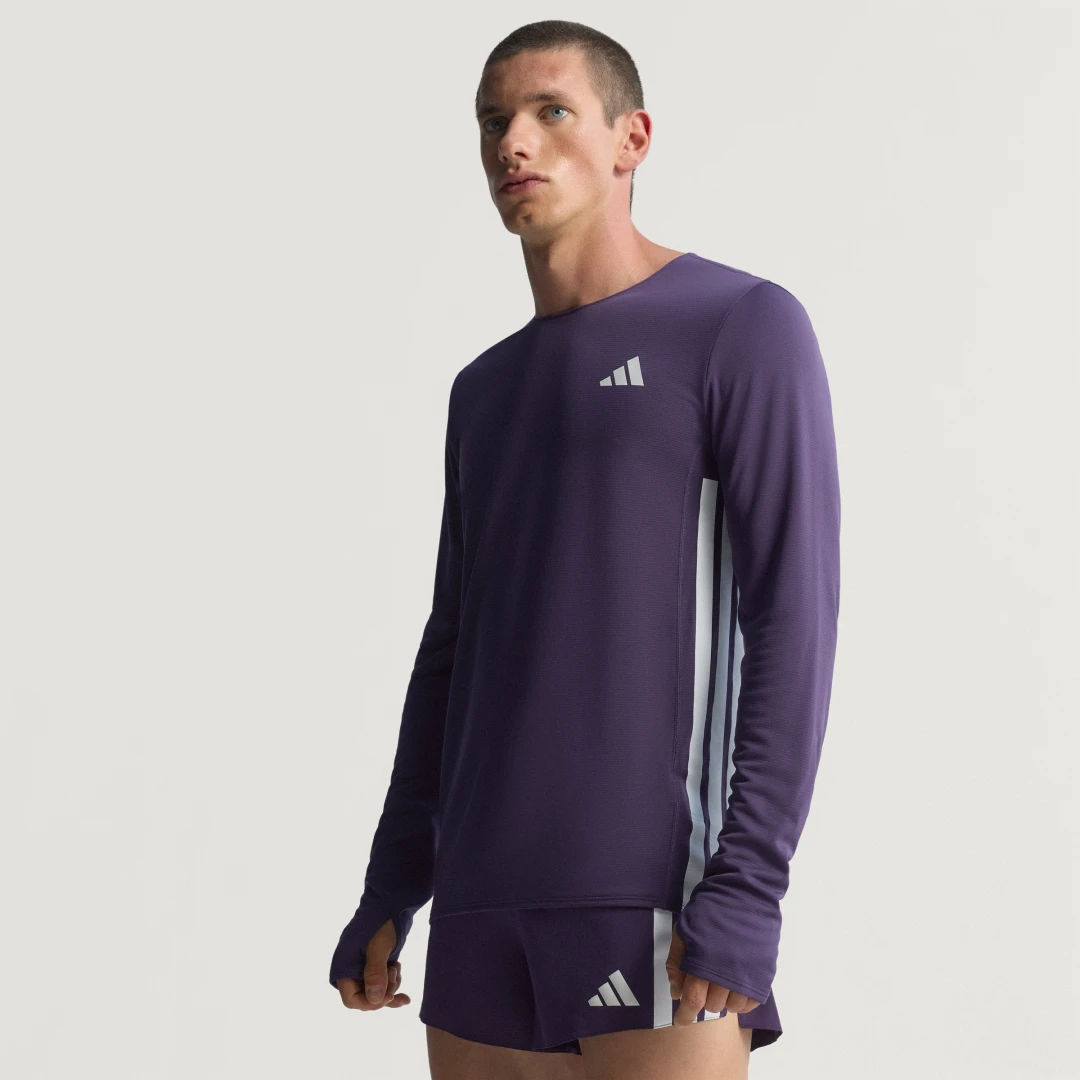 Detalle de Camiseta manga larga Adizero Running de Adidas: ligereza para tus entrenos