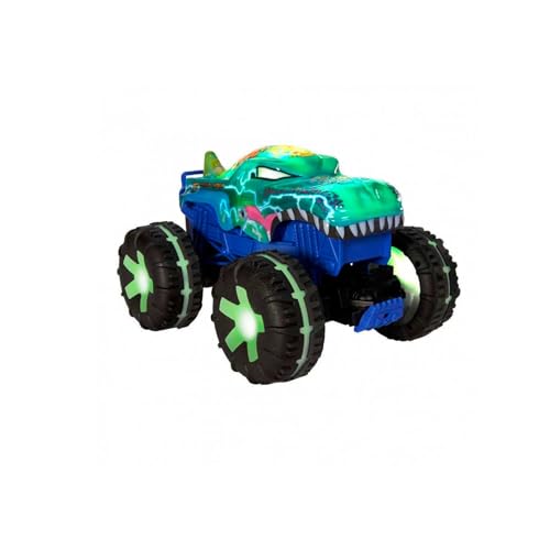Detalle 2 de Hot Wheels Monster Trucks Mega-Wrex Alive RC – 1:15 Scale with Interactive Lights, Sounds and Three Play Modes