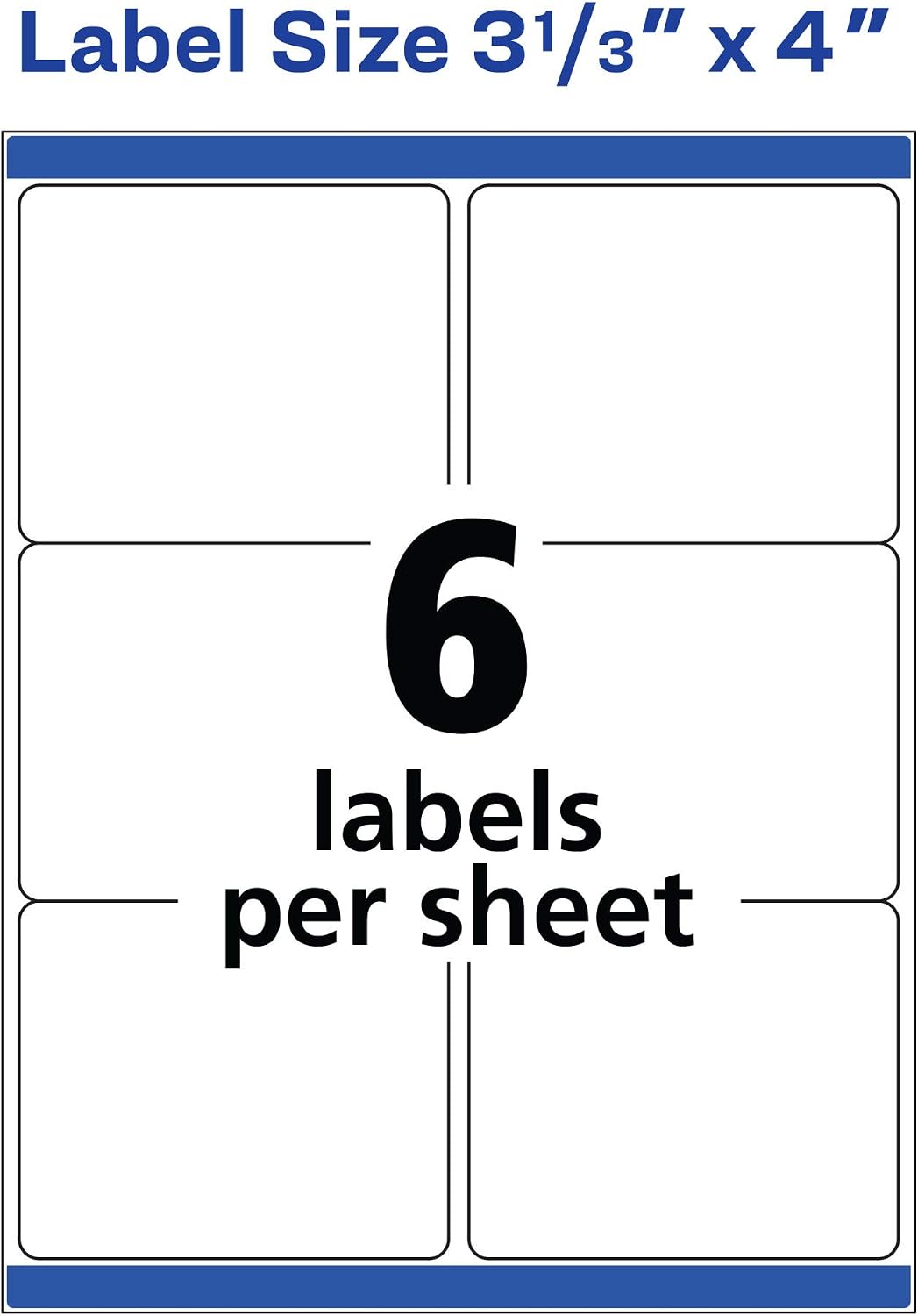 Thumbnail 5 de Avery 5264 Printable Shipping Labels, 3-1/3 x 4 in, Sure Feed, TrueBlock, 150 Count