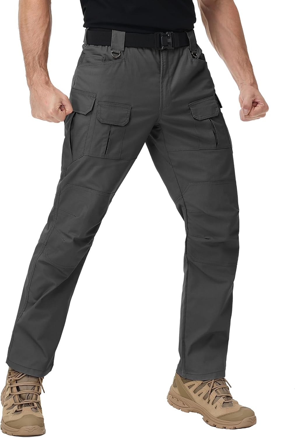 Detalle de Men's Tactical Pants Water Resistant Stretch Cargo Ripstop Pants for Outdoor Work and Hiking