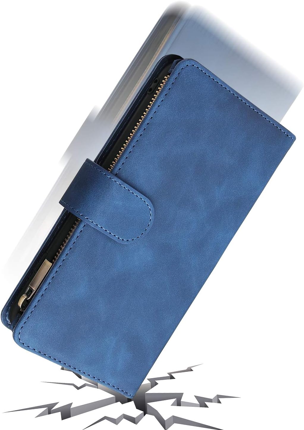Thumbnail 4 de Asuwish Wallet Case with Tempered Glass Screen Protector for Moto G8 Plus