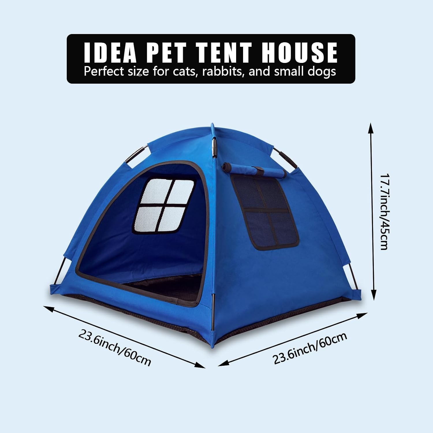 Detalle de Nockovi Portable Pet Tent for Indoor and Outdoor (Blue)