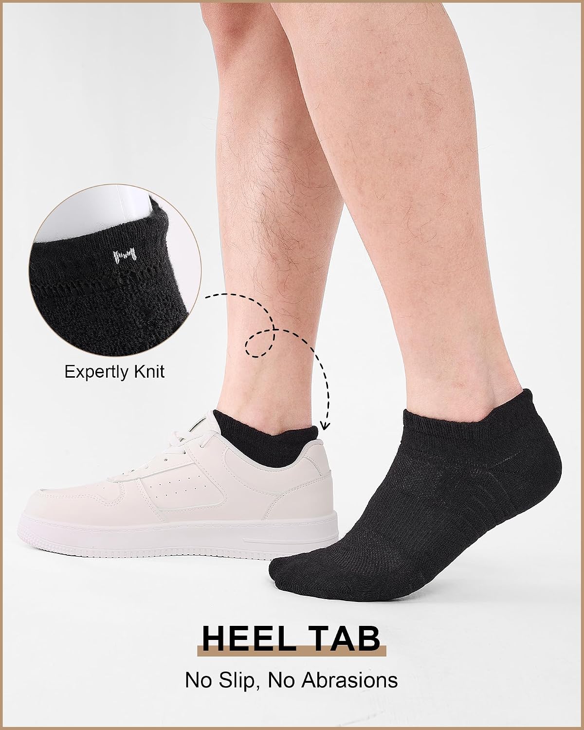Detalle 2 de Niorasen Cushioned Ankle Running Socks – 6 Pairs for Men & Women