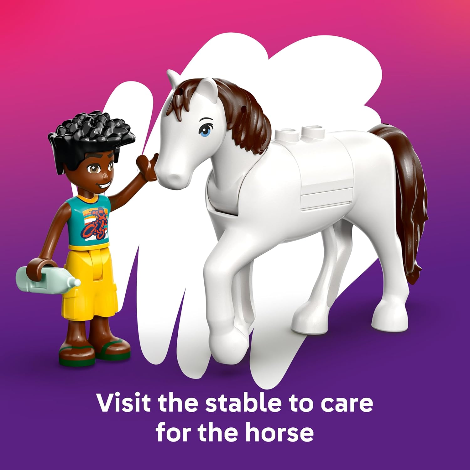 Detalle 2 de LEGO Friends Animal Vet Clinic 42696 – educational building set with horse stable, pet figures and accessories