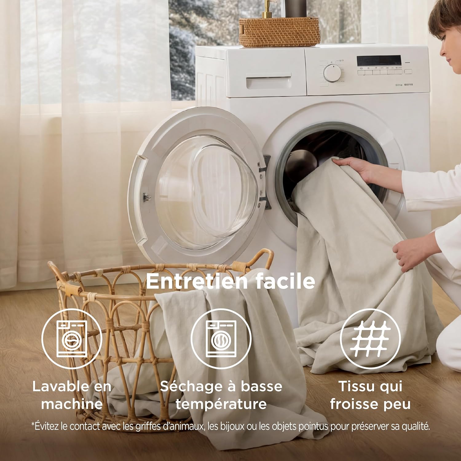 Thumbnail 5 de Bedsure Housse de Couette 240x220 beige