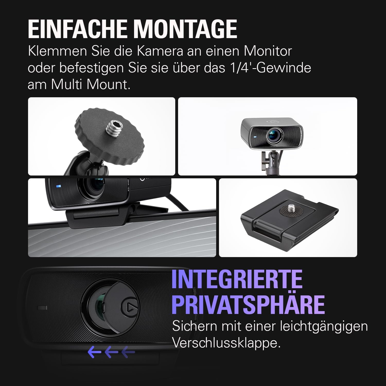 Thumbnail 6 de Elgato Facecam MK.2 Webkamera für Streaming