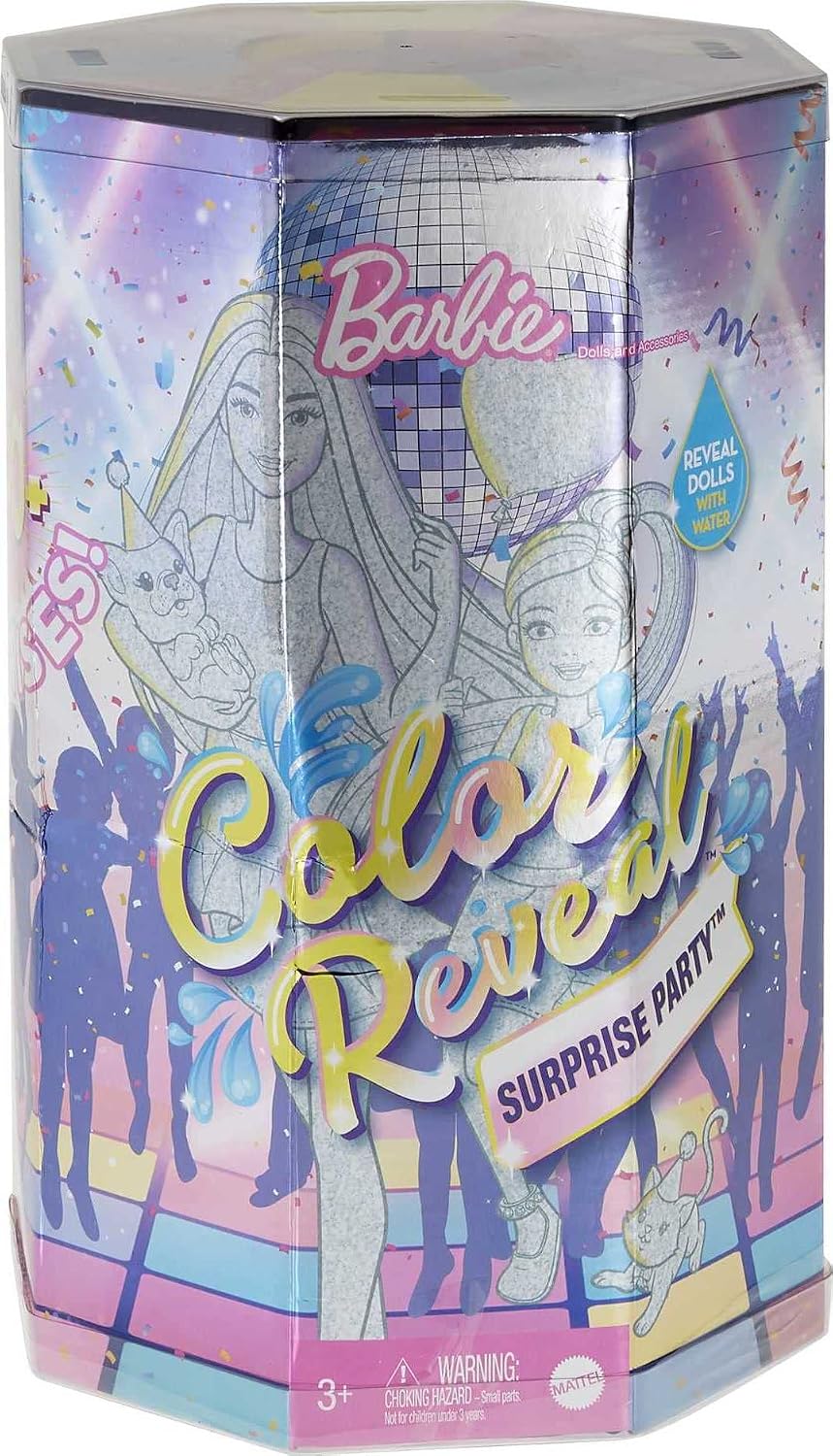 Detalle de Barbie GXJ88 Color Reveal Überraschungsparty-Set mit über 50 Überraschungen
