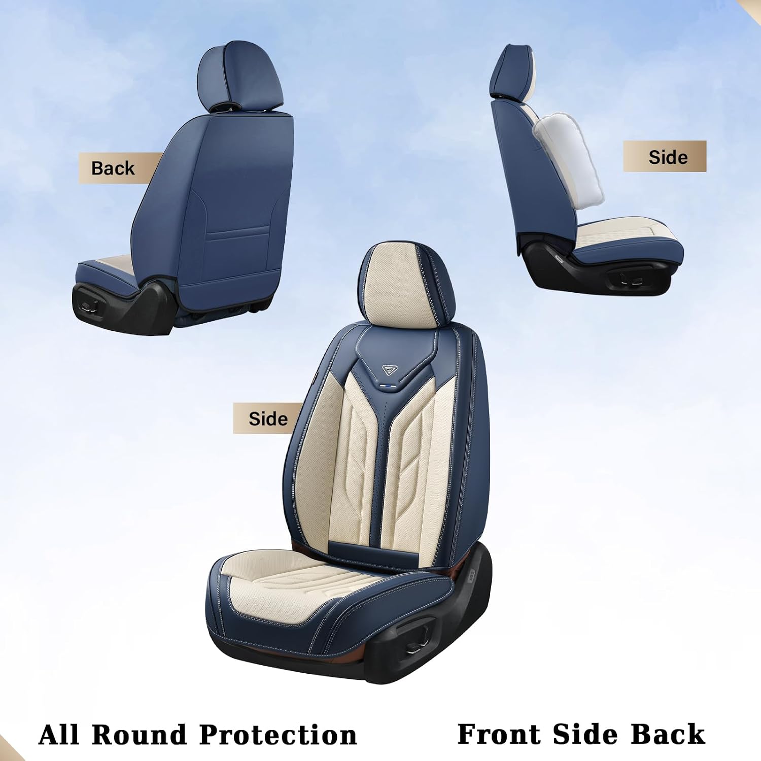 Thumbnail 5 de Coverado Leather Car Seat Covers Full Set