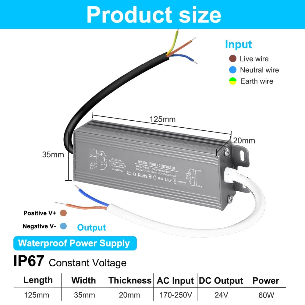 Detalle 2 de OFFCUP LED Driver 60W 24V Transformer