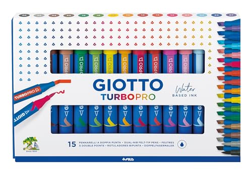Detalle de GIOTTO Turbo Pro - 15 feutres double pointe ⚙