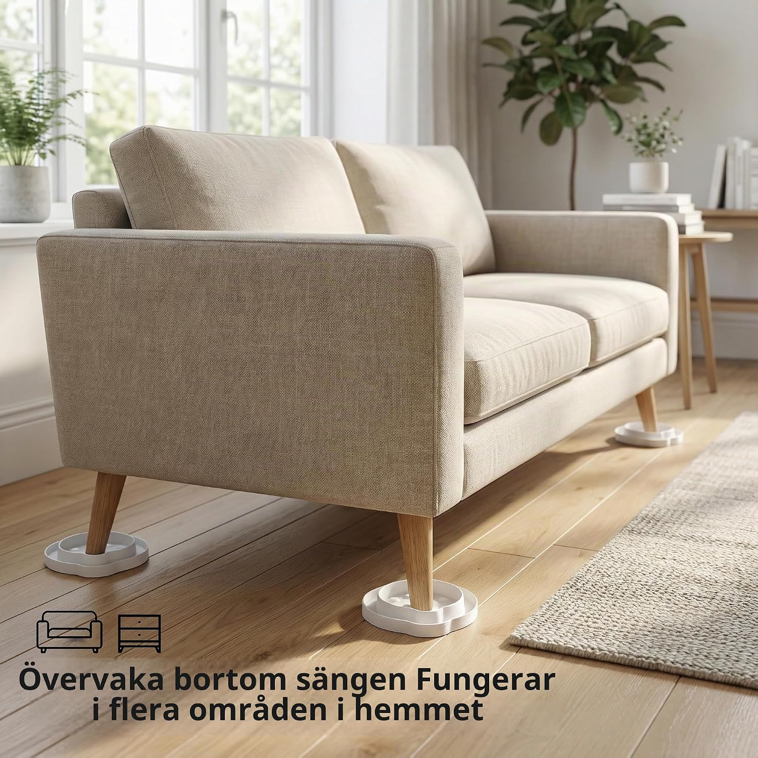 Detalle de ASPECTEK HR2931 vägglusfällor för sängben, 4-pack i plast