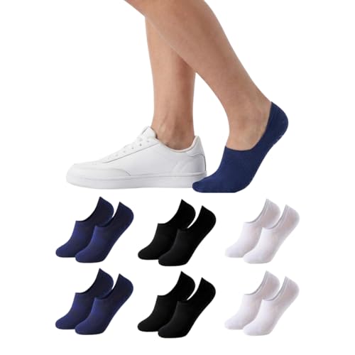 Detalle de Balseti 6 pares de calcetines invisibles para hombre y mujer | Pinkies de algodón transpirables para verano