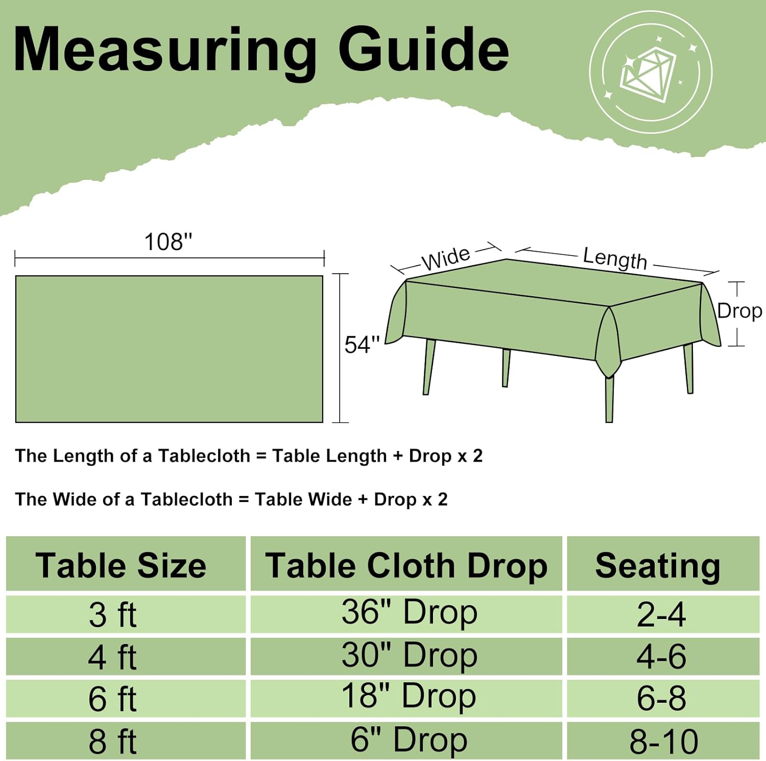Detalle de misaya 4-Pack Buffalo Disposable Table Cloths (54 x 108 in) Waterproof Plastic Table Covers