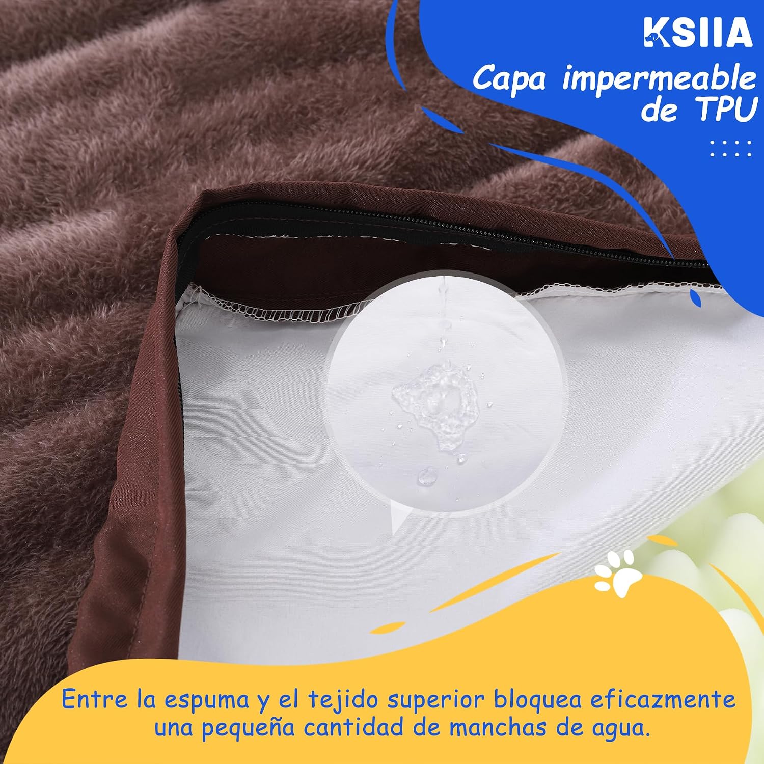 Thumbnail 6 de KSIIA Cama Ortopédica Perro 90x55 Chocolate
