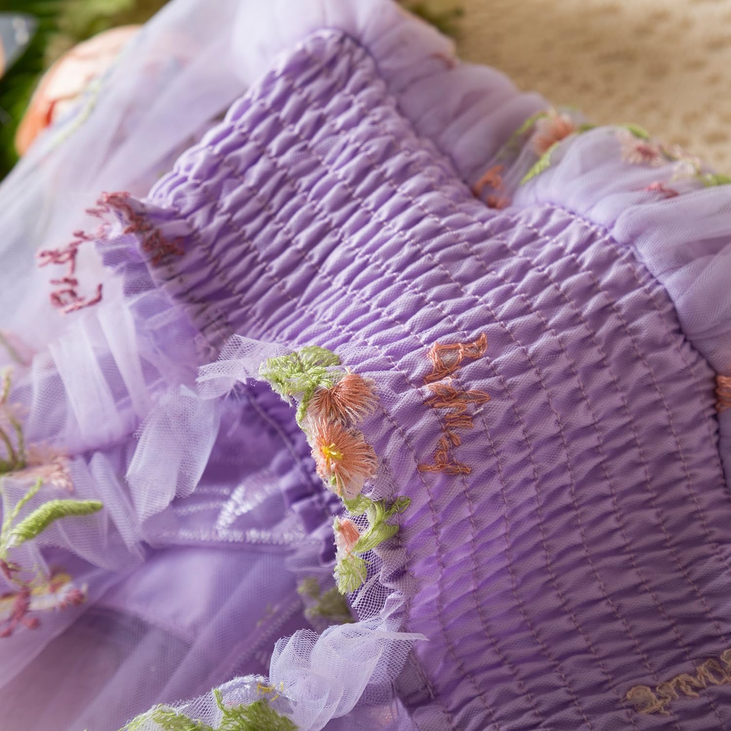 Detalle de NNJXD Baby Girl Rainbow Tulle Dress: Fairy Butterfly Themed Party Wear for Toddlers