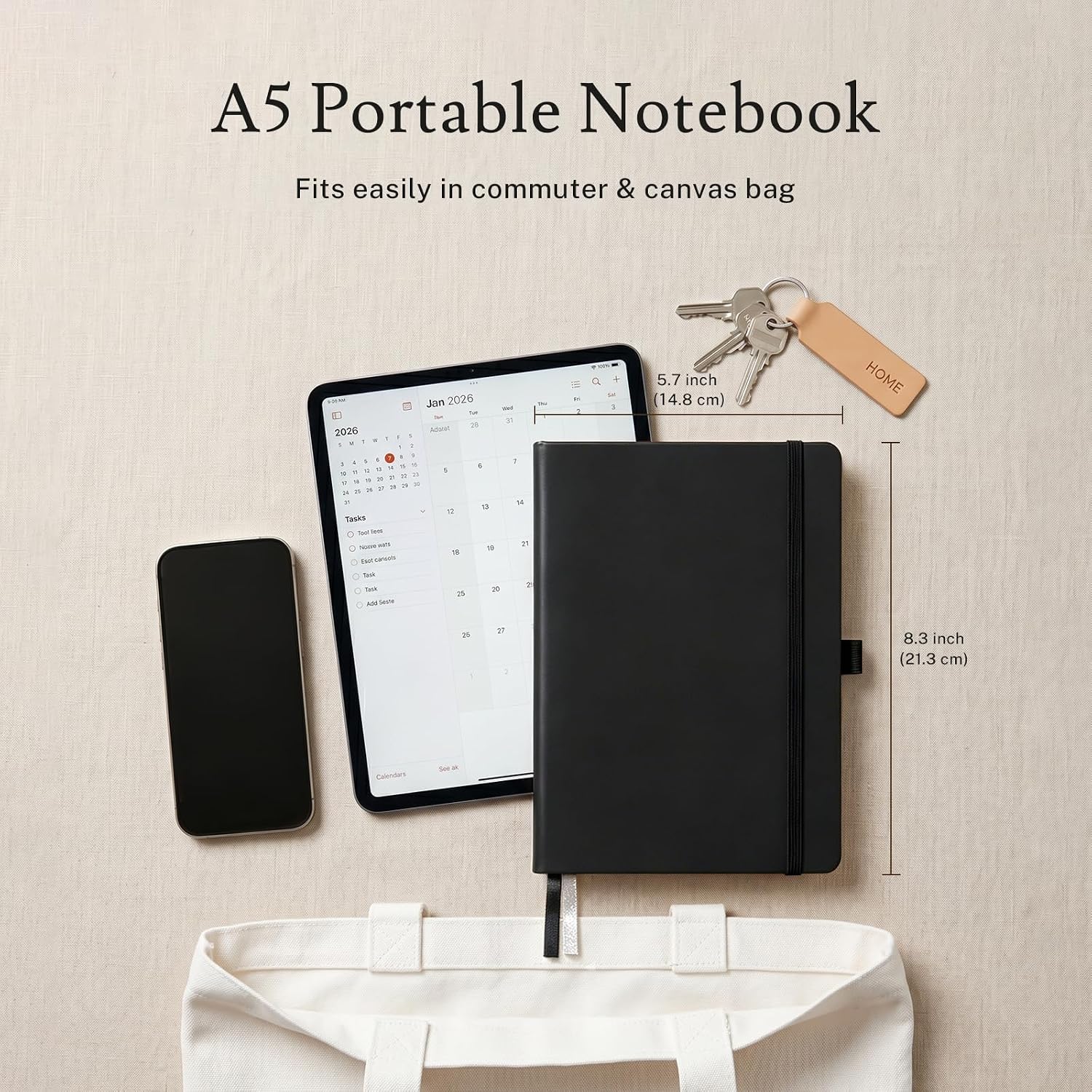 Detalle 2 de PAGELYST A5 Blank Journal Notebook, 200 Pages, 4-Pack, 100 GSM Paper