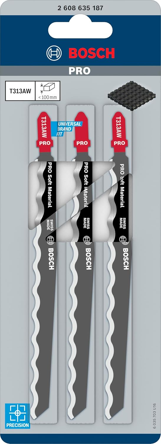 Detalle 2 de Bosch PRO Soft Material T313AW-sticksågblad för mjuka material, 152 mm