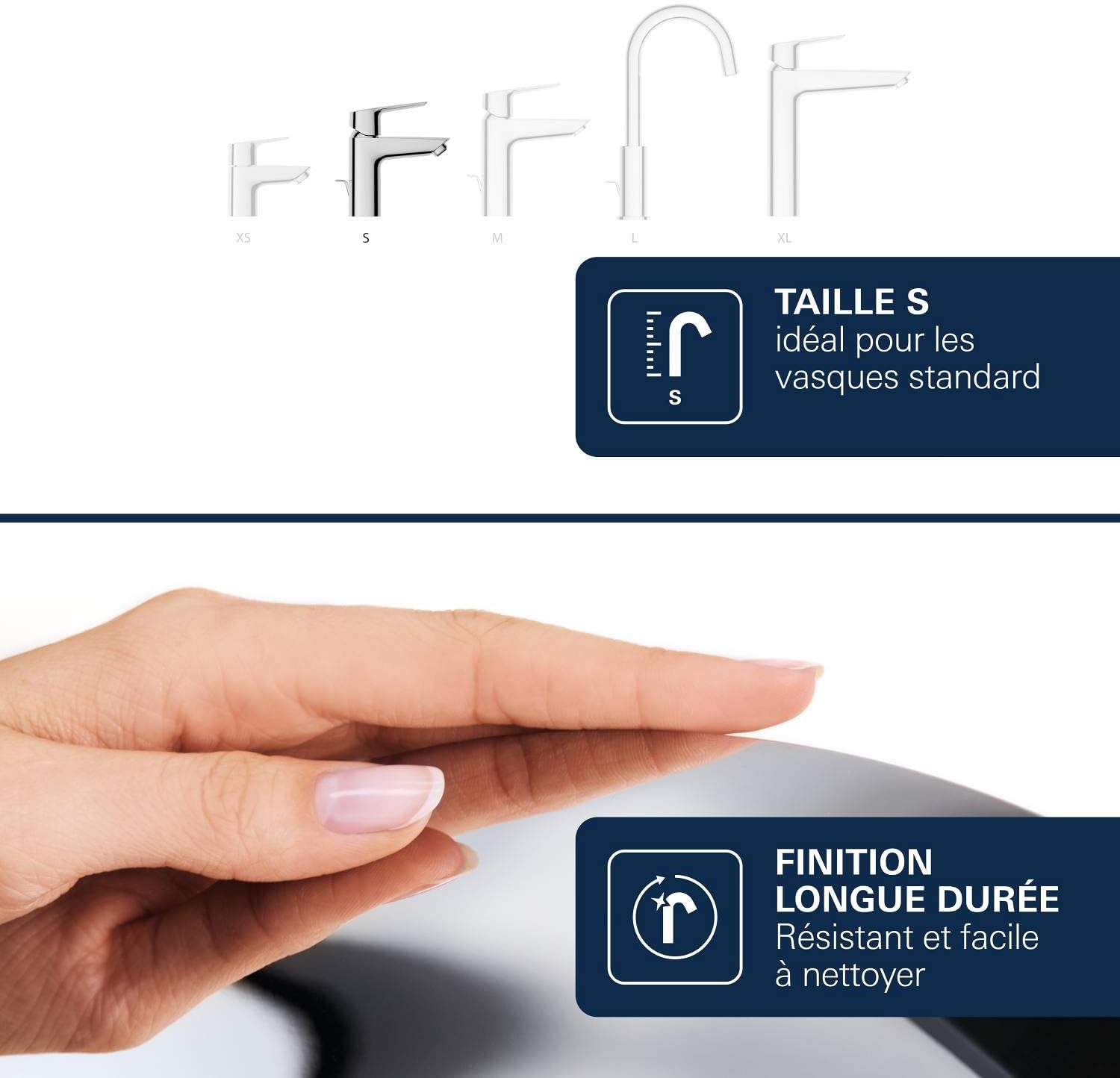 Thumbnail 4 de GROHE Dice Mitigeur monocommande Lavabo Taille S – Chrome 1018560000