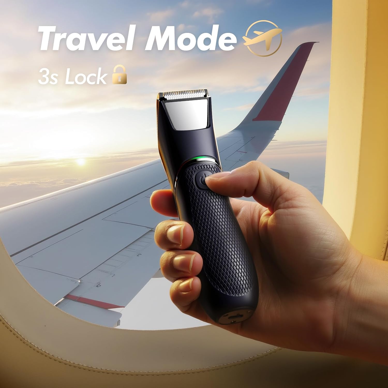 Thumbnail 4 de JMJDYITAO Body Hair Trimmer for Men: Mirror & LED Pubic Hair Trimmer with IPX7 Waterproof Ceramic Blade