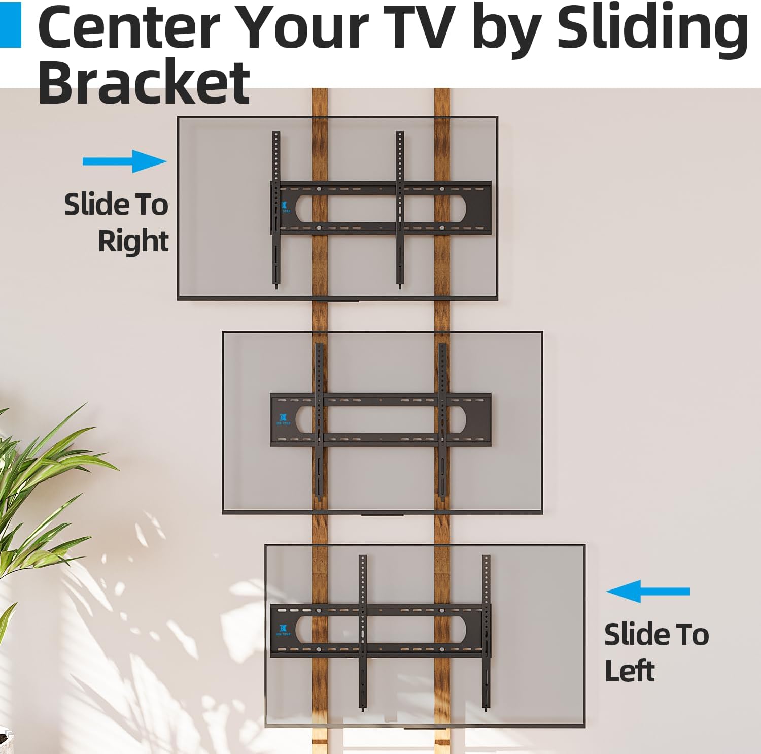 Detalle 2 de 85 86 98 100 inch Heavy-Duty Ultra Slim Fixed TV Wall Mount (up to 220 lbs, up to 900x600mm VESA, low-profile)