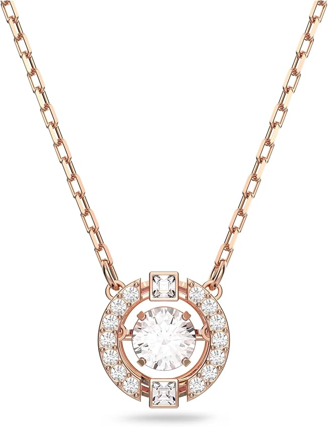 Swarovski Sparkling Dance Collar redondo blanco oro rosa 💍