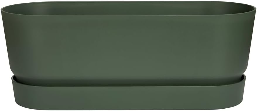 Detalle 2 de Elho Greenville Trough Long 50cm Fioriera per Piante – Leaf Green