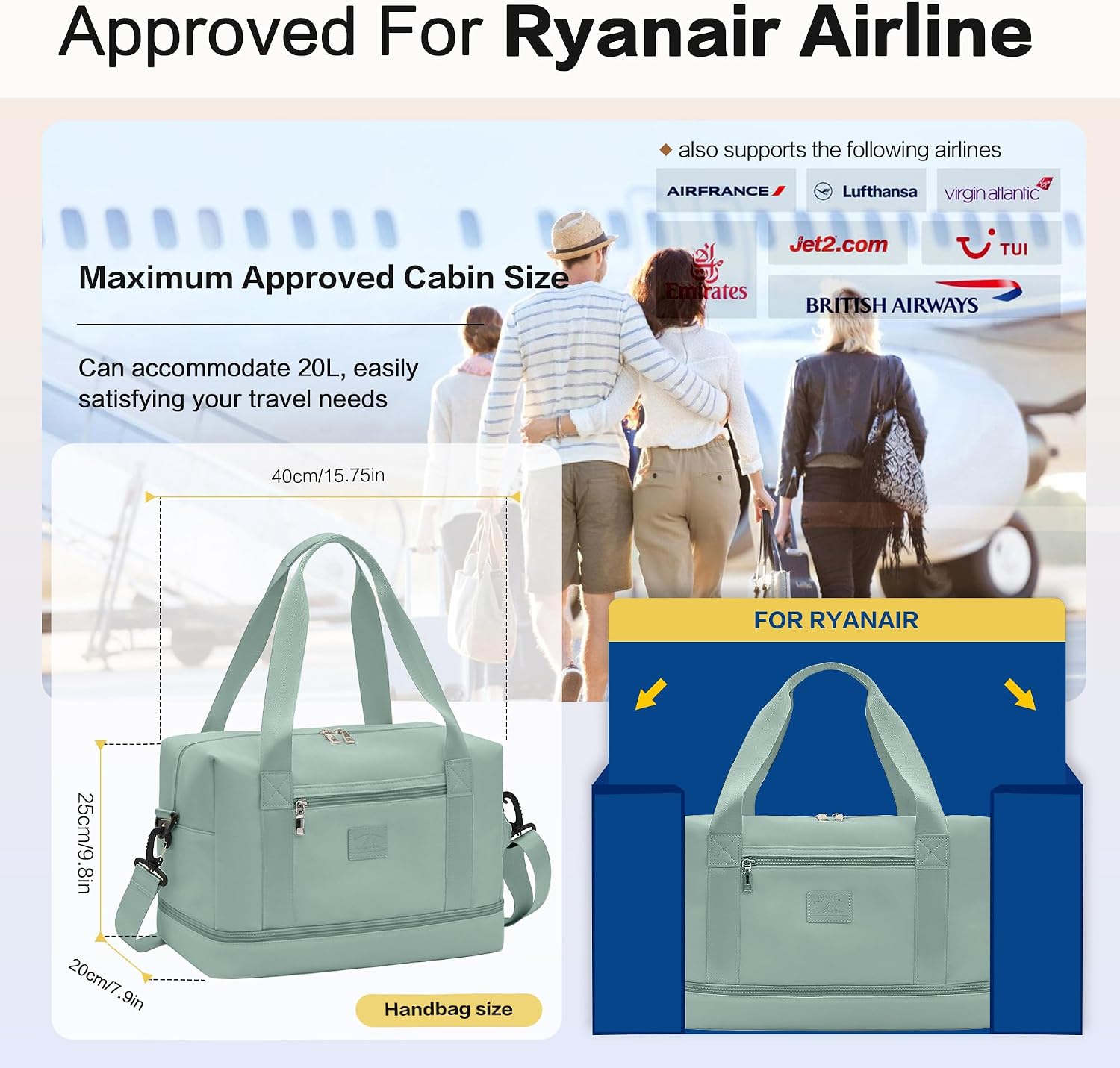 Thumbnail 1 de Ryanair cabin bag 40x30x20 underseat