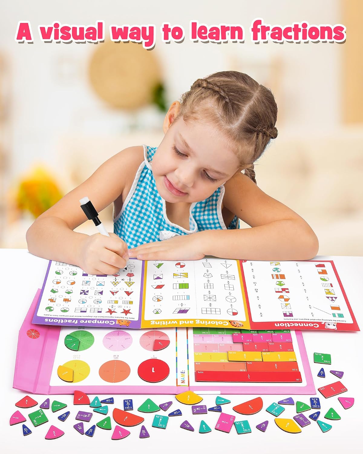 Detalle de D-FantiX magnetic fraction puzzle set