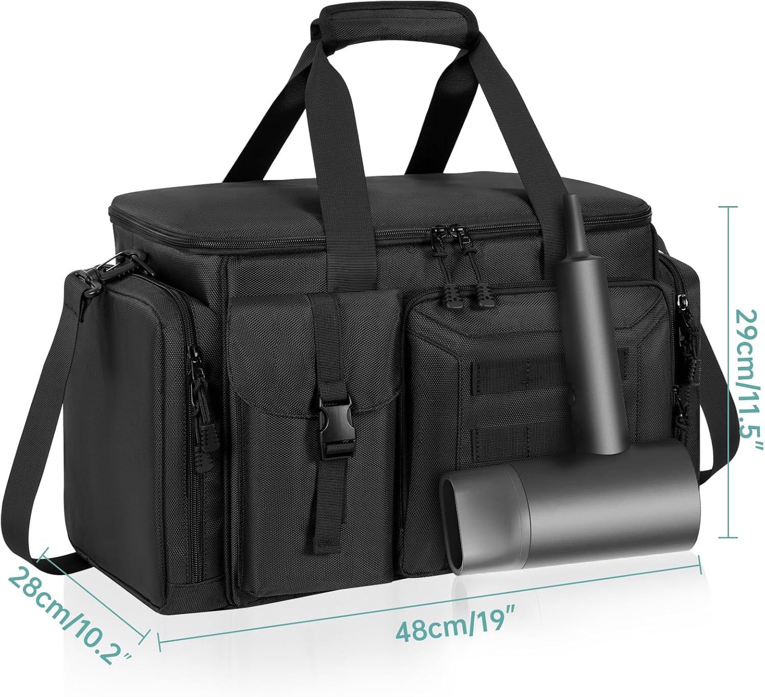 Thumbnail 1 de OUUTMEE Trousse de Rangement pour Coiffeur avec Séparateurs Réglables – Sac de Barbier Noir (48 x 29 x 28 cm)