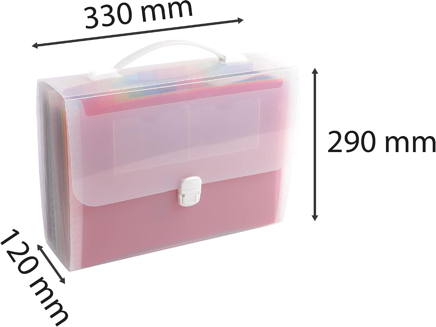 Thumbnail 2 de Exacompta 55698E Classificatore Valigetta con Maniglia Cristallo – 33 x 29 cm, 24 Tasche