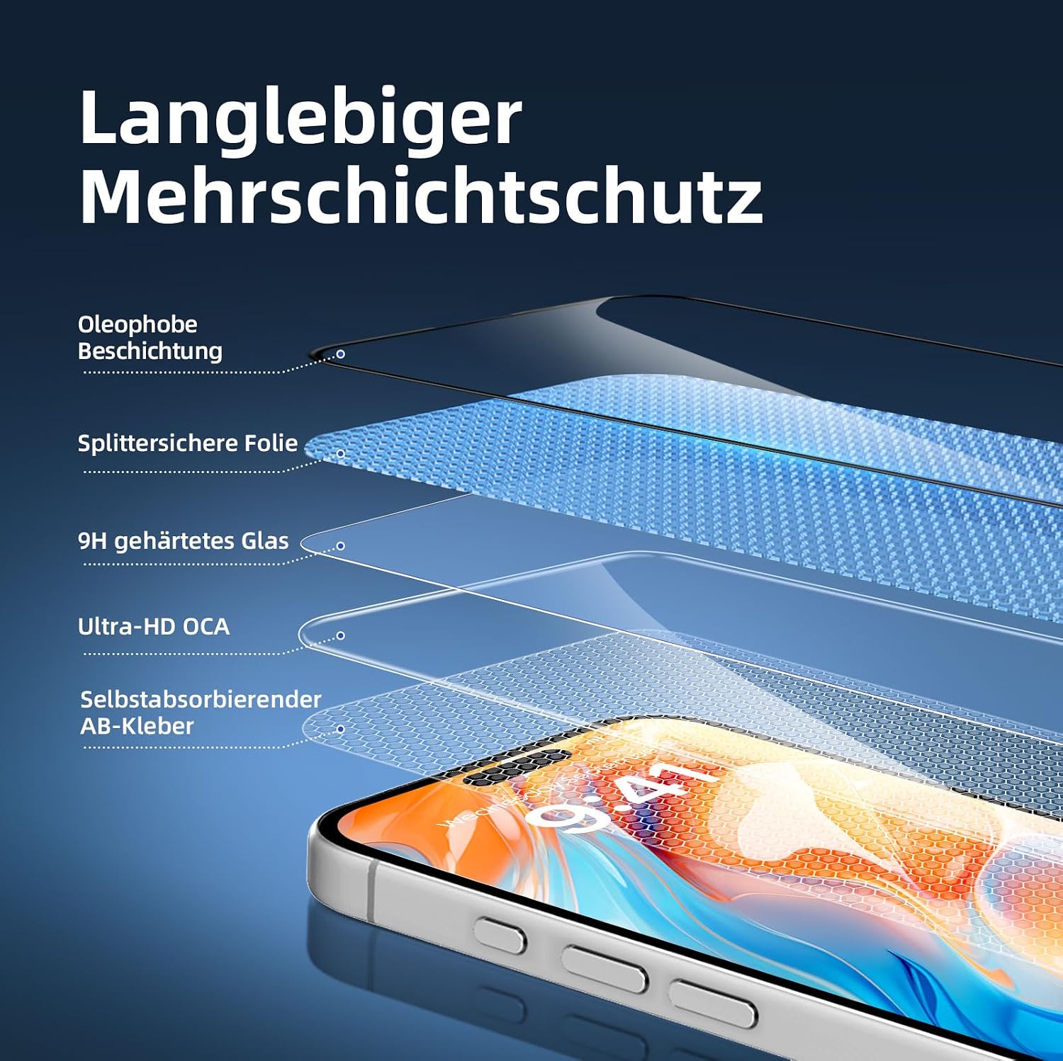 Thumbnail 6 de NEW'C 3er Set Full Screen Panzerglas für iPhone 16 Plus / 15 Plus (6,7 Zoll) mit Auto-Installation, 9H Schutzglasfolie
