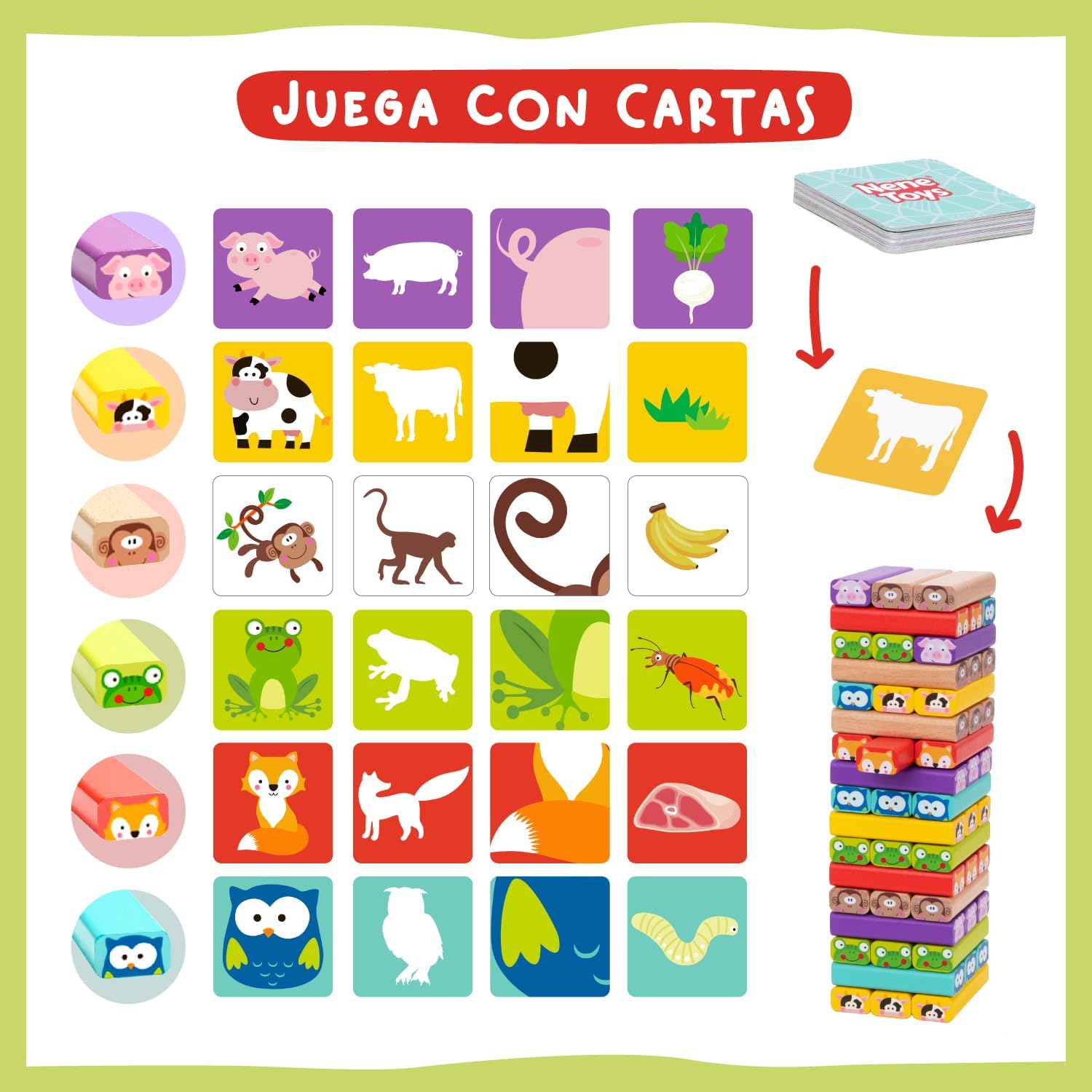 Detalle de Nene Toys Torre de Bloques Infantil 4 en 1