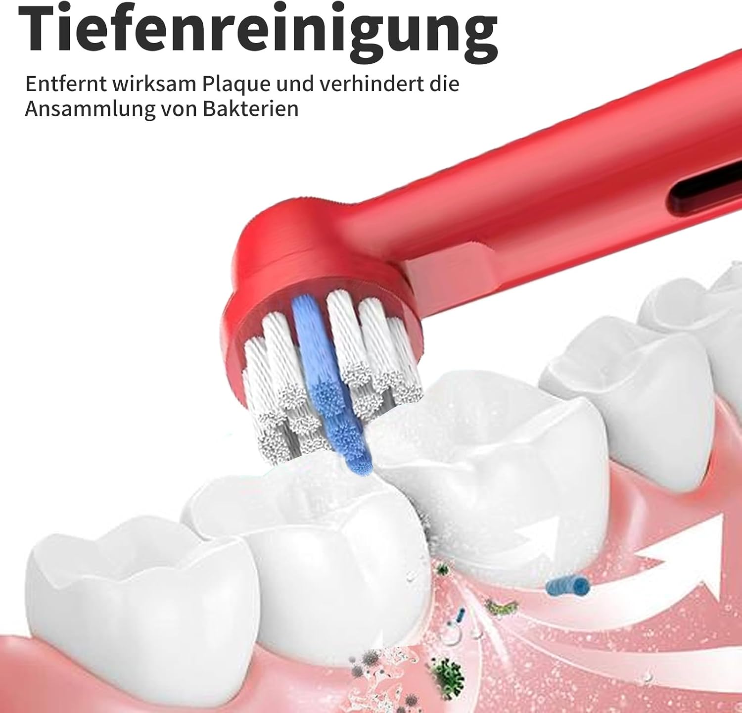 Detalle 2 de 16 Stück Aufsteckbürsten für Kinder – ultraweiche Borsten, kompatibel mit Braun/Oral-B Kinder-Zahnbürsten