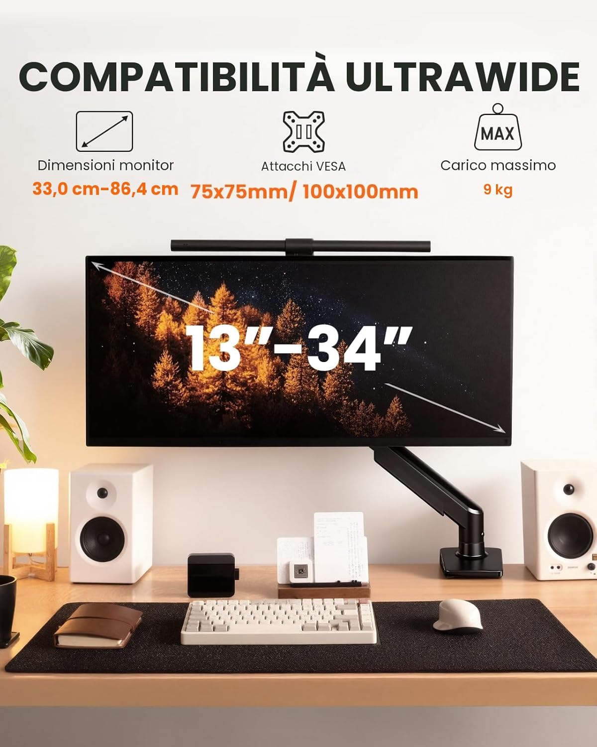 Detalle 2 de ErGear supporto monitor 34 pollici VESA 100