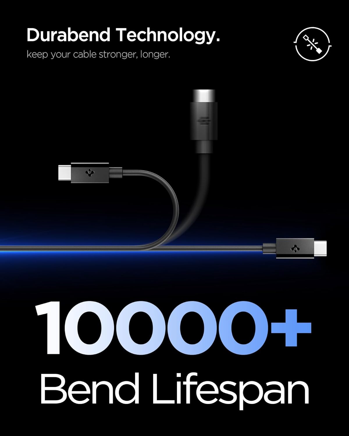 Thumbnail 2 de Spigen Essential Cavo USB Type-C a USB-C 60W (2 m) con ricarica rapida e trasferimento dati fino a 480 Mbps