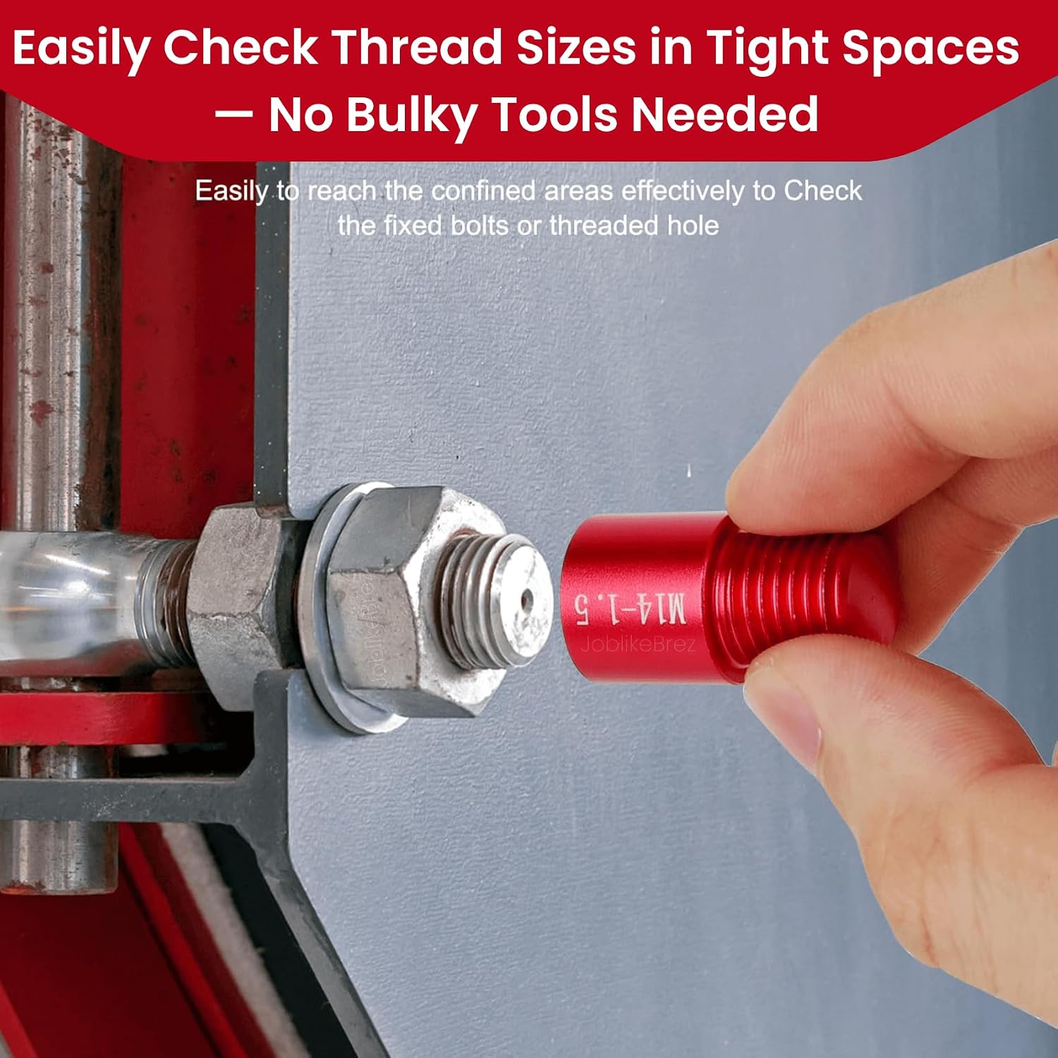 Thumbnail 4 de JoblikeBrez 74-Piece Nut and Bolt Thread Checker, SAE and Metric
