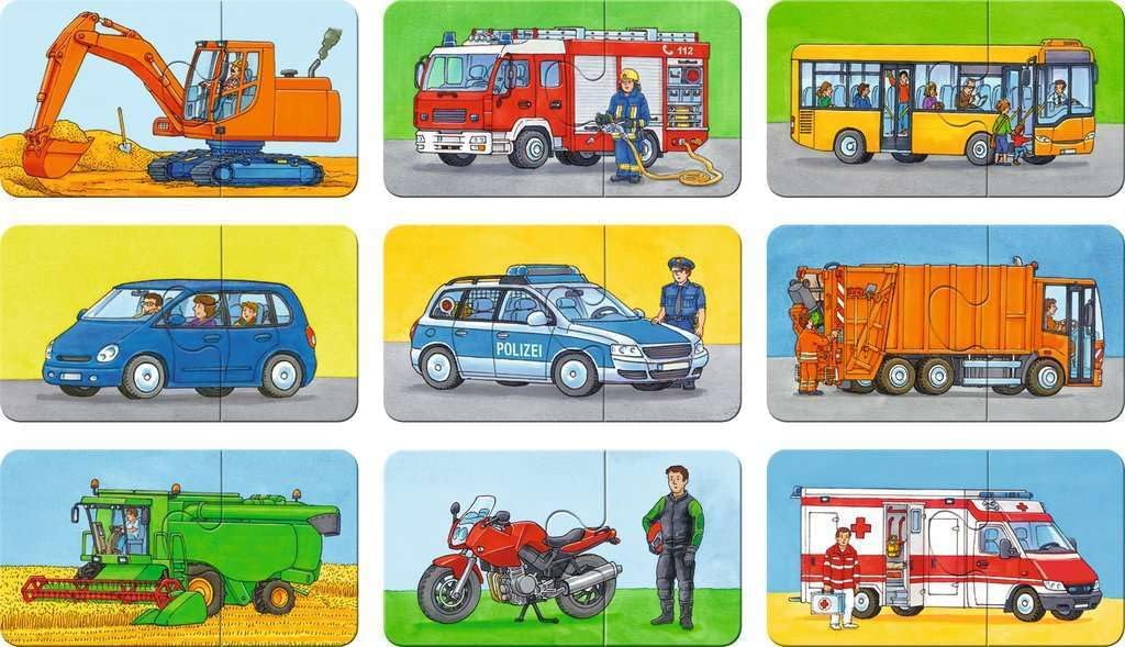 Detalle de Ravensburger Einsatzfahrzeuge-Kinderpuzzle mit 18x10 cm