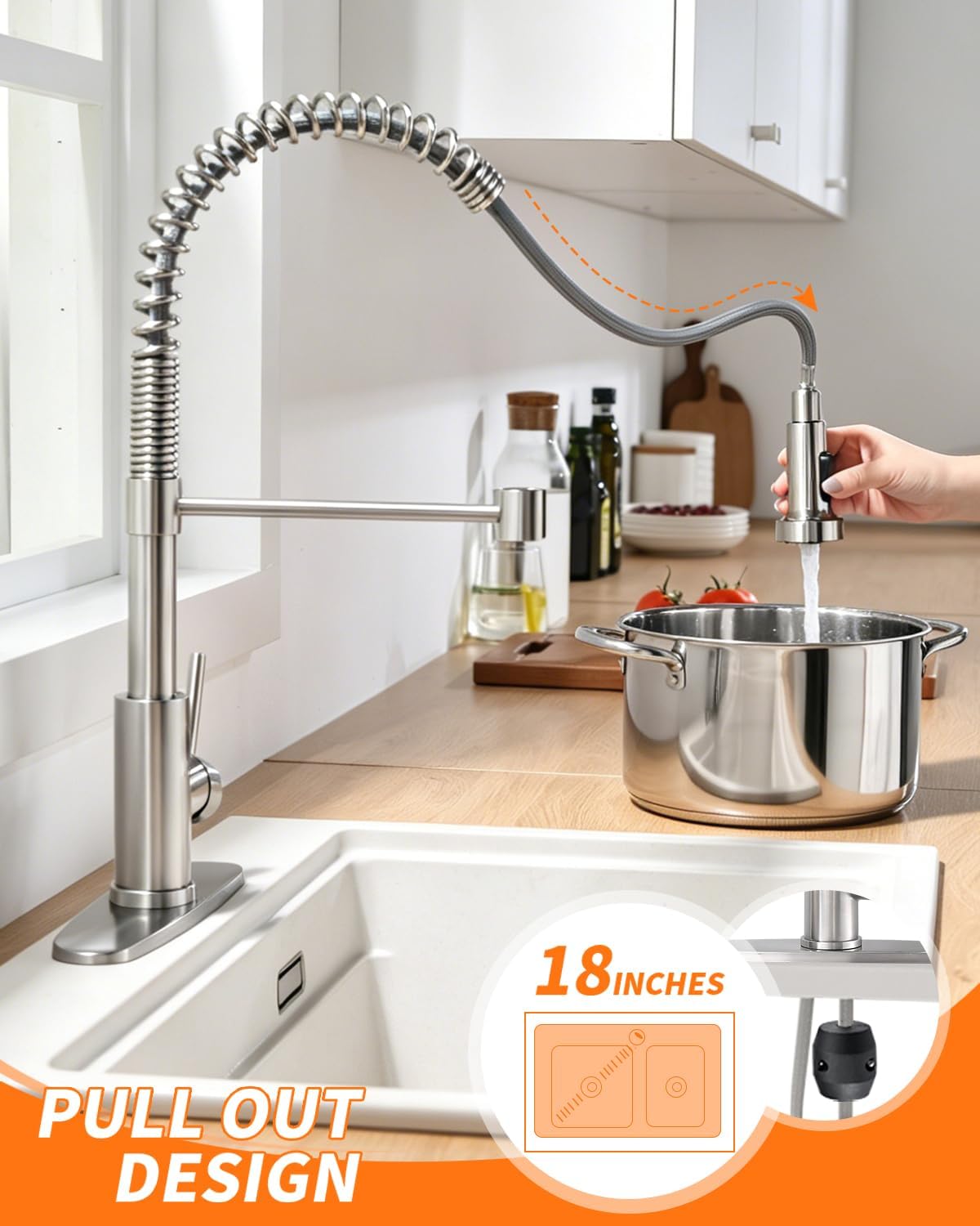 Detalle de OWOFAN Kitchen Faucet 18.5
