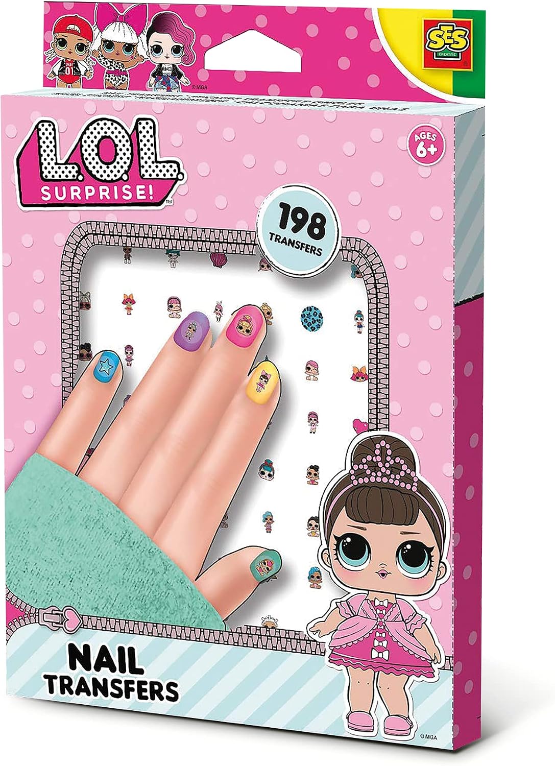 Detalle 2 de SES Diamant-Mosaik LOL (14195), Pink – Diamant-Mosaike zum Selbergestalten
