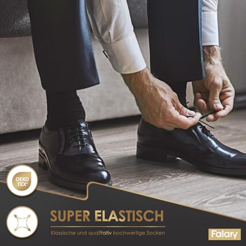 Detalle 2 de FALARY Herrensocken 47-50 – 12 Paar Schwarze Baumwoll-Sportsocken, atmungsaktiv und antibakteriell