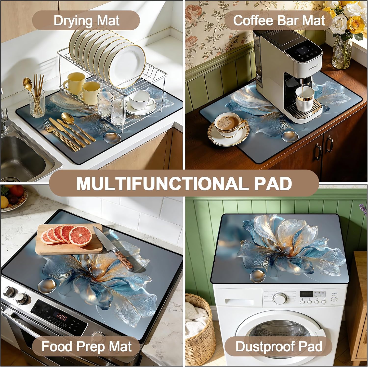 Detalle de Stove Guard Mat for Electric Stoves, Flower C