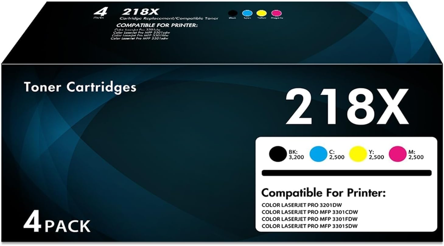 Detalle de 218X Compatible Toner Cartridge 4-Pack