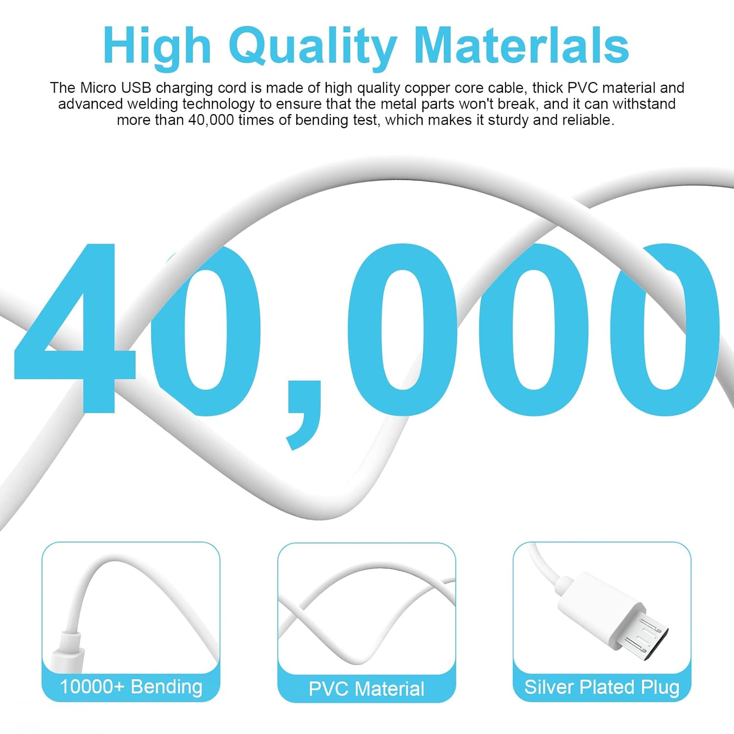 Thumbnail 3 de Zosvoses Micro USB Charging Cable for Simplehuman Mirrors (5ft)
