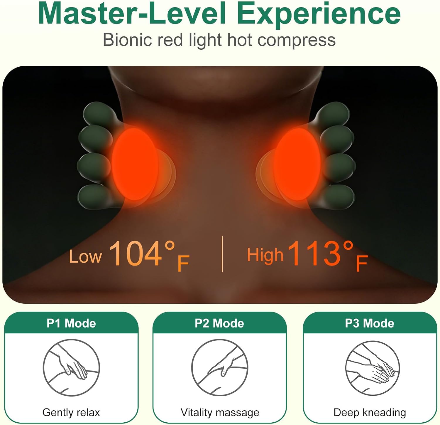 Detalle 2 de Human-Like Neck Massager with Heat for Pain Relief